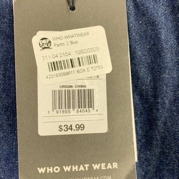 Who What Wear Wide Leg Crop 2 32" #D1-084 - Picture 3 of 9